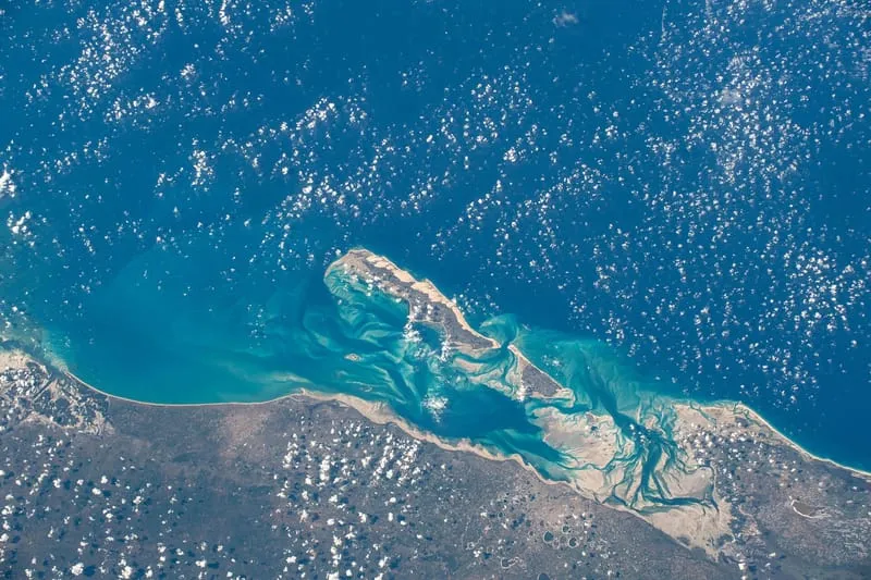 Bazaruto Archipelago seen from the International Space Station