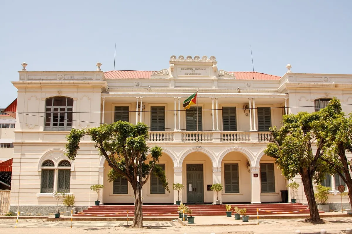 Building of the National Library of Mozambique in Maputo