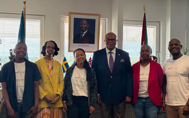 Representantes da PABSGA (Associação Pan-Africana de Jogos de Simulação de Negócios) fazem uma visita de cortesia à Embaixada de Moçambique na Suécia