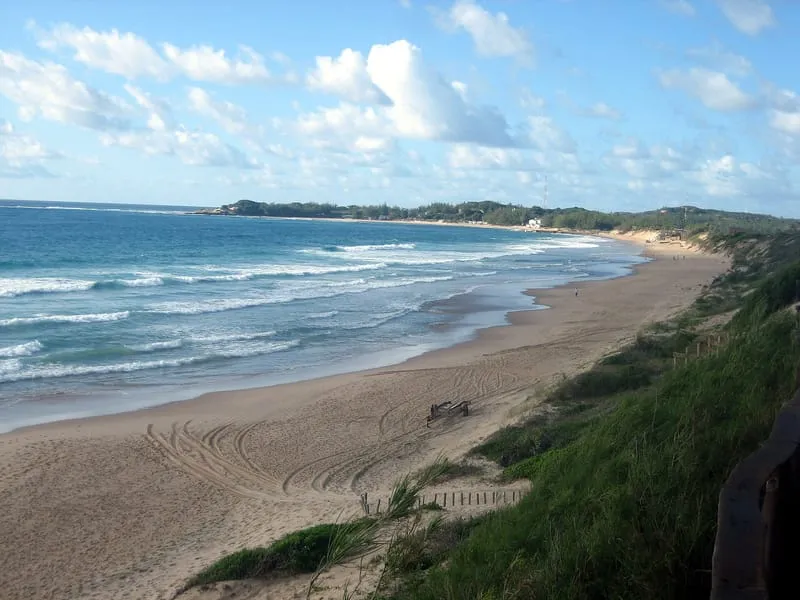 Tofo Beach seen from the dunes